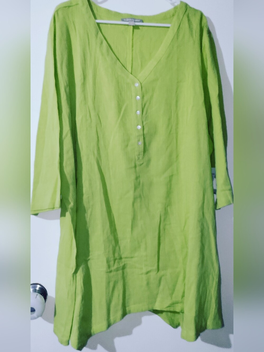 New Woman Within 2x 26/28 Lime Green Tunic Top